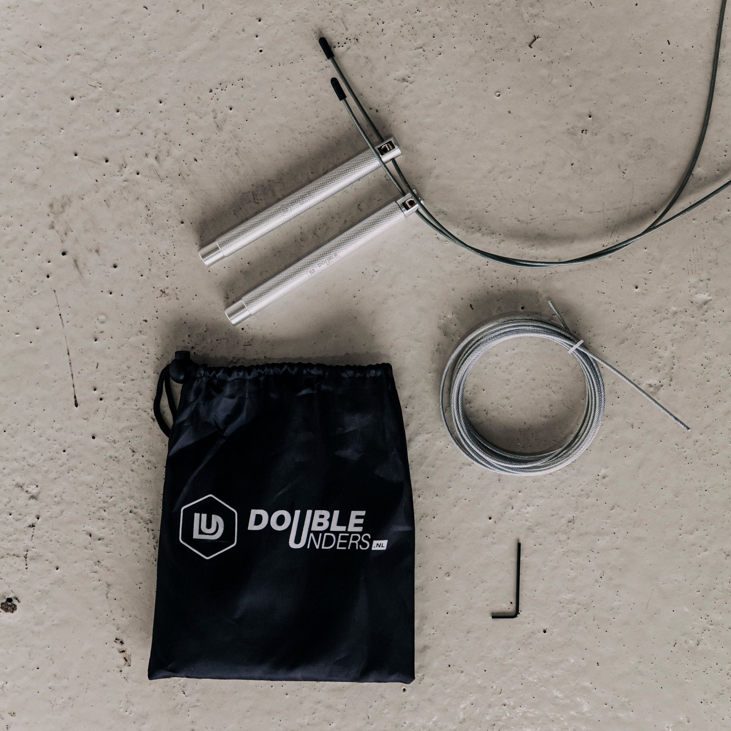 Speed Rope Zilver + Extra Kabel | Doubleunders